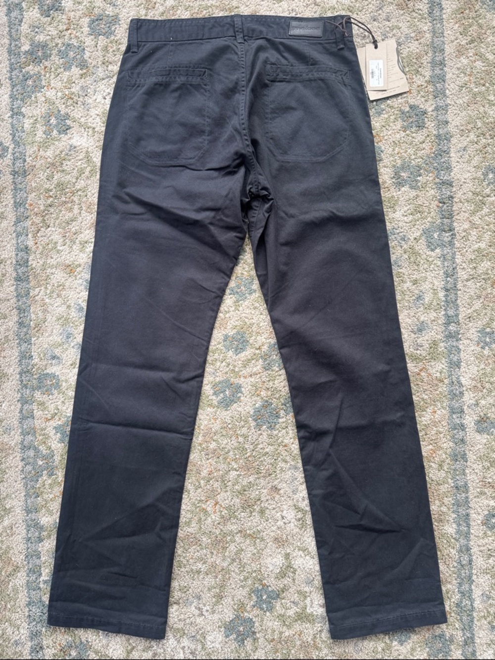 Grown & Sewn Men's Legend Black Chino Pants - Straight Fit - 31